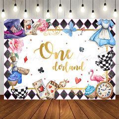 Lofaris Onederland Magician Black Rhombus 1st Birthday Backdrop