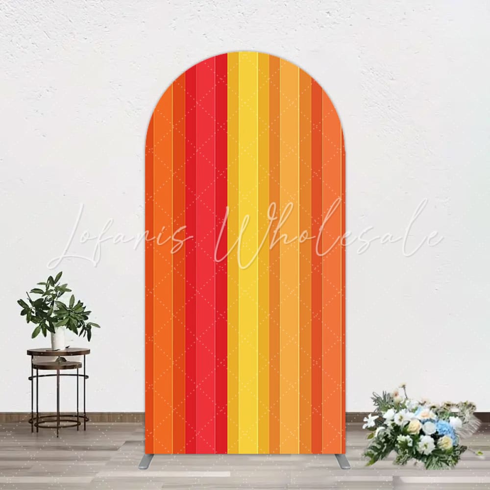 Orange ABC Colors Arch Backdrop for Fun Kids Setup