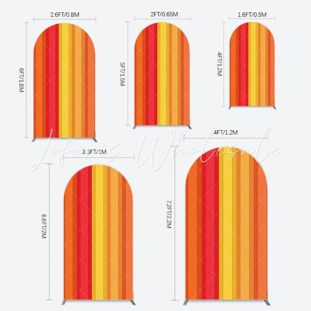Orange ABC Colors Arch Backdrop for Fun Kids Setup