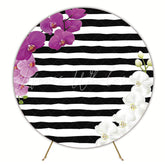 Orchids Round Backdrop for Elegant Floral Design Party