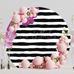 Orchids Round Backdrop for Elegant Floral Design Party
