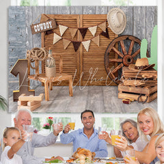 Lofaris Our Cowboy Is Turing One Happy Birthday Backdrop