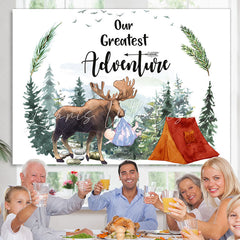 Lofaris Our Greatest Adventure Elk and Forest Backdrop for Baby