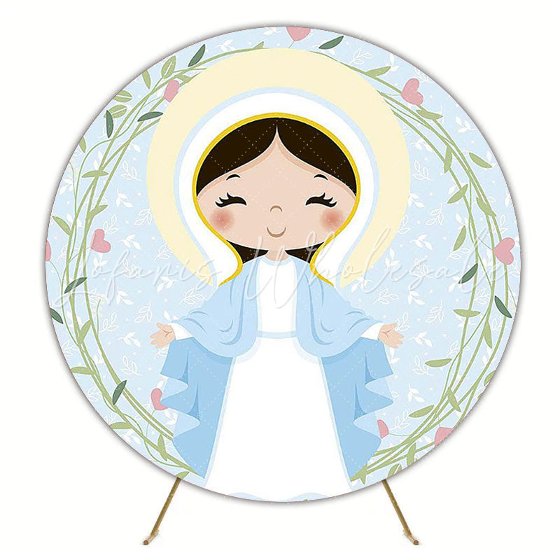 Our Lady Model 2 Round Backdrop for Spiritual Event