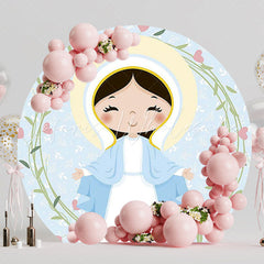 Our Lady Model 2 Round Backdrop for Spiritual Event
