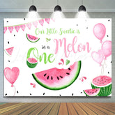 Lofaris Our Litter Sweetie Is Onemelon 1st Birthday Backdrop for Girl