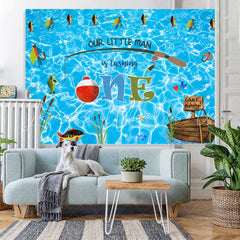 Lofaris Our Little Man Is Turning 1st Happy Birthday Backdrop