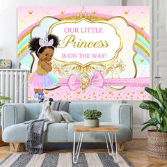 Lofaris Our Little Princess Is On The Way Baby Shower Backdrop