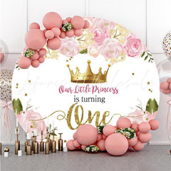 Lofaris Our Little Princess Is Turning One Birthday Backdrop