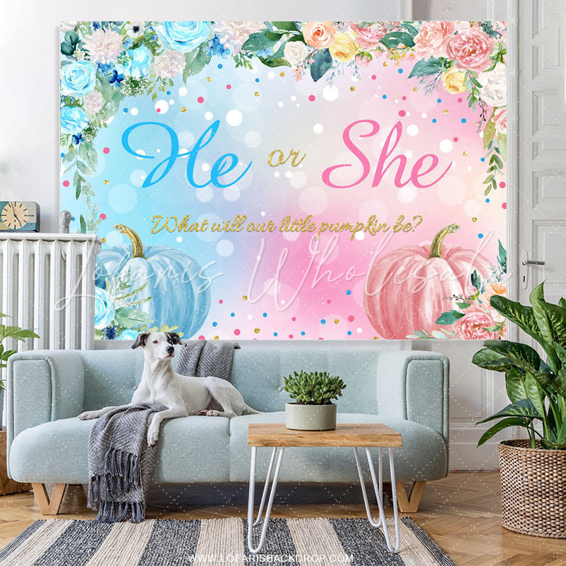 Lofaris Our Little Pumpkin Baby Shower Backdrop For Party