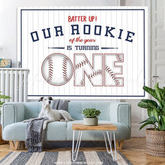 Lofaris Our Rookie Of The Year Is Turning One Birthday Backdrop