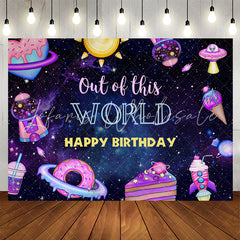 Lofaris Out Of This World Dessert Happy Birthday Backdrop