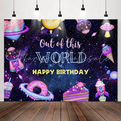 Lofaris Out Of This World Dessert Happy Birthday Backdrop