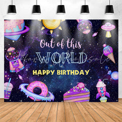 Lofaris Out Of This World Dessert Happy Birthday Backdrop