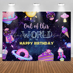 Lofaris Out Of This World Dessert Happy Birthday Backdrop