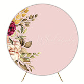 Outdoor Foliage Flowers Round Backdrop for Nature Event