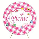 Outdoor Picnic Party Round Backdrop For Casual And Fun Setting