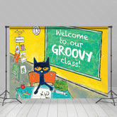 Lofaris Painted Theme Welcome To Our Groovy Class 2022 Backdrop
