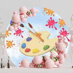 Painting the 7 Artistic Round Backdrop for Creative Event