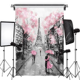 Lofaris Paris Oil Painting Street Eiffel Tower Backdrop