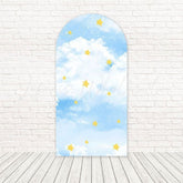 Pastel Clouds Gentle Mood Arch Backdrop For Peaceful Kids Party