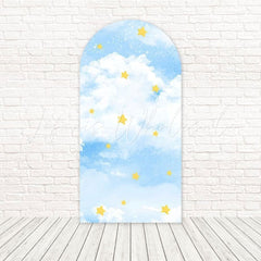 Pastel Clouds Gentle Mood Arch Backdrop For Peaceful Kids Party