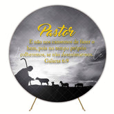 Pastor Round Backdrop for Religious Celebration Event