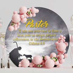 Pastor Round Backdrop for Religious Celebration Event