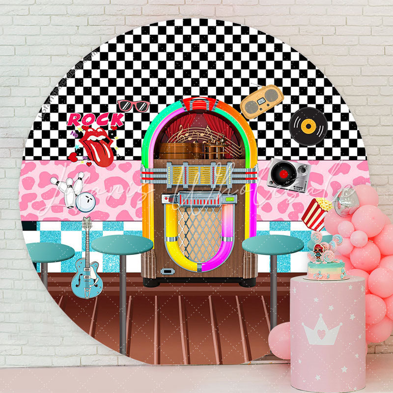 Lofaris Pattern Door Round Backdrop For Rock Music Party