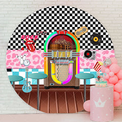 Lofaris Pattern Door Round Backdrop For Rock Music Party