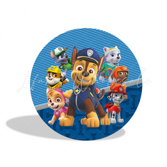 Paw Patrol Birthday Party Round Backdrop Cover Plinth Cylinder Pedestal Cover
