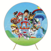 Paw Patrol Rescue Adventure Round Backdrop For Fun Kids Party
