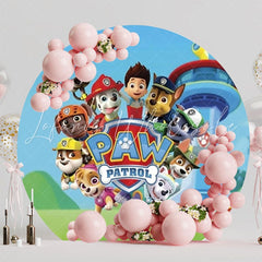 Paw Patrol Rescue Adventure Round Backdrop For Fun Kids Party