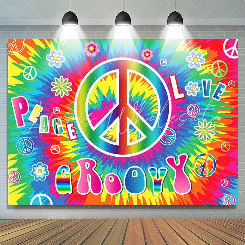 Lofaris Peace And Love Graffiti Grooyy Birthday Backdrop