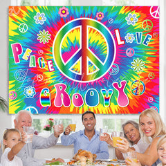 Lofaris Peace And Love Graffiti Grooyy Birthday Backdrop