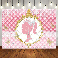 Lofaris Pearls Diamond Princess Glitter Pink Party Backdrop