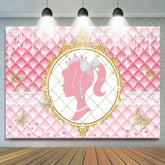 Lofaris Pearls Diamond Princess Glitter Pink Party Backdrop