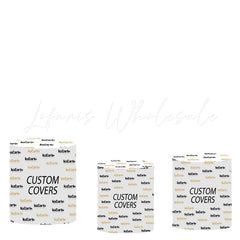 Lofaris Personalized Backdrop Plinth Cylinder Cover Kit for Party