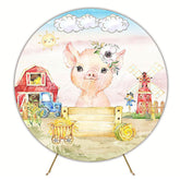 Piggy from the Farm Round Backdrop for Farm Party Theme