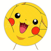 Pikachu Pokemon Theme Kids Birthday Party Round Backdrop Display