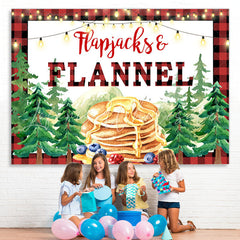 Lofaris Pine Forest Flapjacks and Flannel Backdrop for Autumn