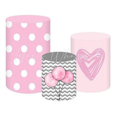 Pink 3D Glitter Shine Fun Themed Cover Cylinders Kit
