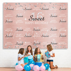 Lofaris Pink And Silver Diamonds Sweet 16 Birthday Backdorp