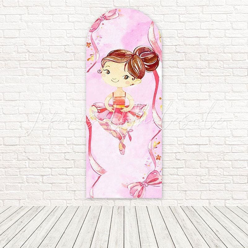Pink Ballerina Elegant Arch Backdrop For Dance-Themed Parties