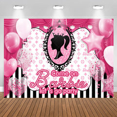 Pink Balloon Curtain Princess Birthday Bash Backdrop