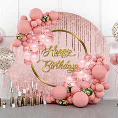 Lofaris Pink Balloons Bokeh Glitter Happy Birthday Backdrop