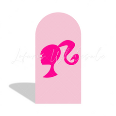 Pink Barbie Birthday Party Arch Backdrop Wall Cloth Cover