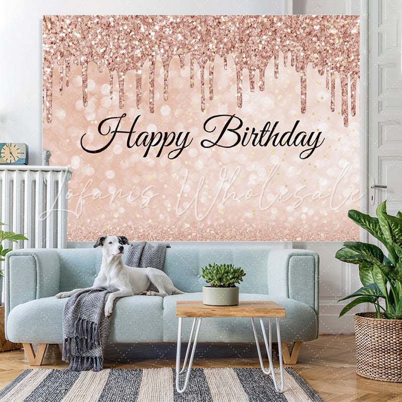 Lofaris Pink bokeh flash chip birthday photo backdrop for girl
