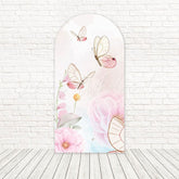 Pink Butterflies Arch Backdrop for Whimsical and Elegant Party Themes