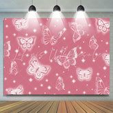 Lofaris Pink Butterfly The Early 2000S Backdrop Girls Birthday